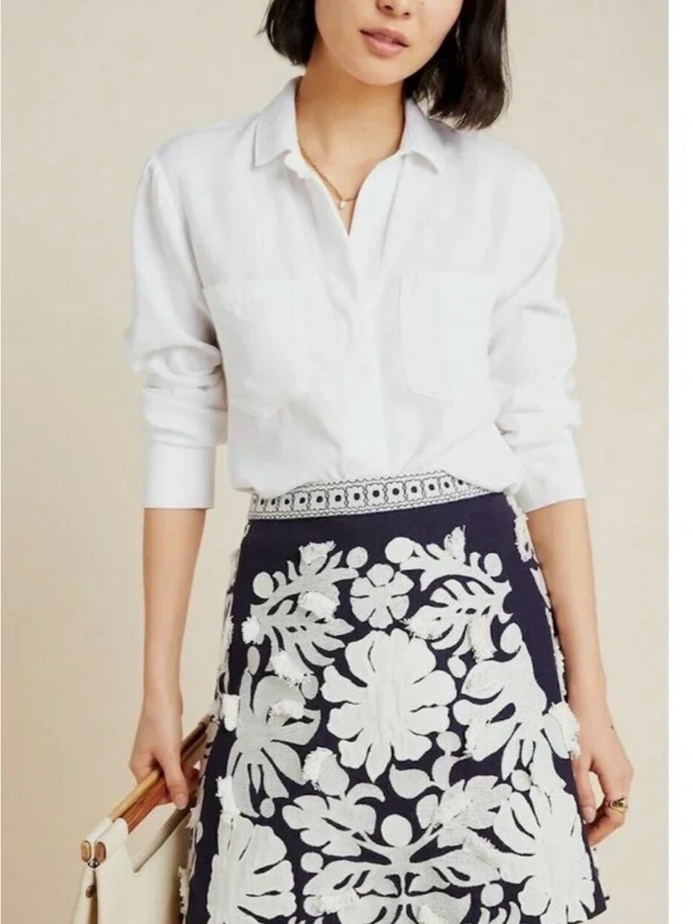 Maeve Anthropologie Liesl Fringed Mini Skirt